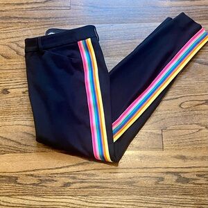 Express Black Stretchy Skinny Rainbow LGBT Gay Pride along the Side of Pants